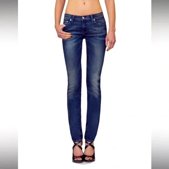 Red Engine Low Rise Skinny Blue Jeans - Picture 1 of 8